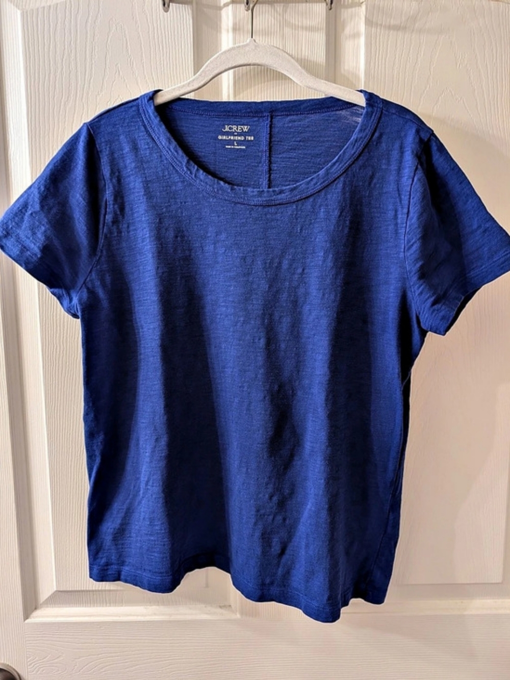 J.Crew Girlfriend Tee Short Sleeve Blue Large